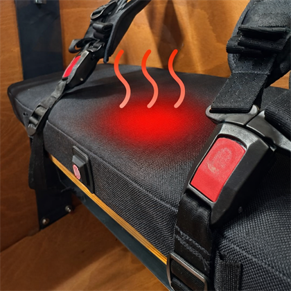 Ladcykel-hynde med indbygget varmelegeme